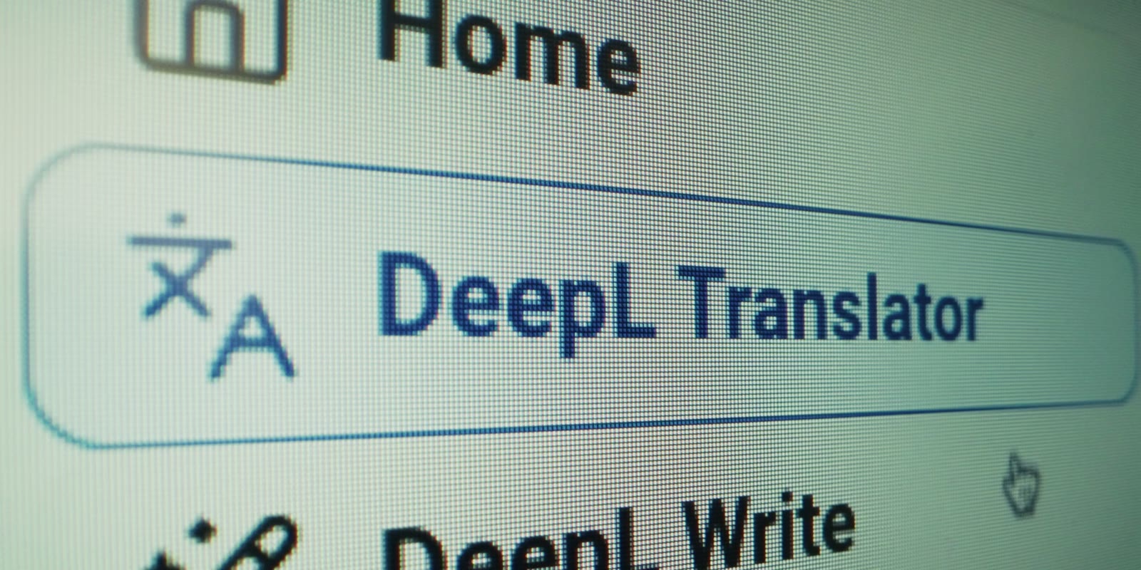 Le bouton DeepL Traducteur à l’écran, en gros plan
